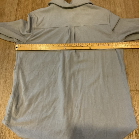 Workshop Republic Clothing - Button Down Long Sleeve Shirt - Blue - Ladies Med - Picture 8 of 13